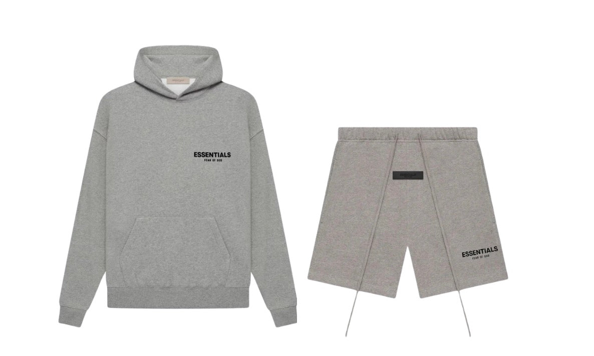 Essentials Fear Of God SS22 Dark Oatmeal Hoodie & Short Set