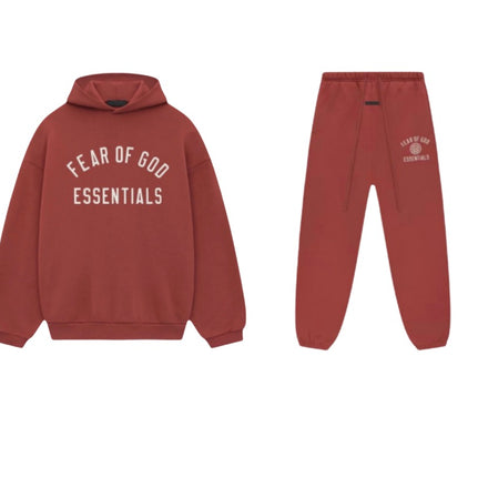 Essentials Fear Of God FW24 Crimson Tracksuit