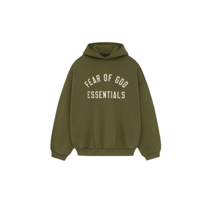Essentials Fear Of God FW24 Military Green Hoodie