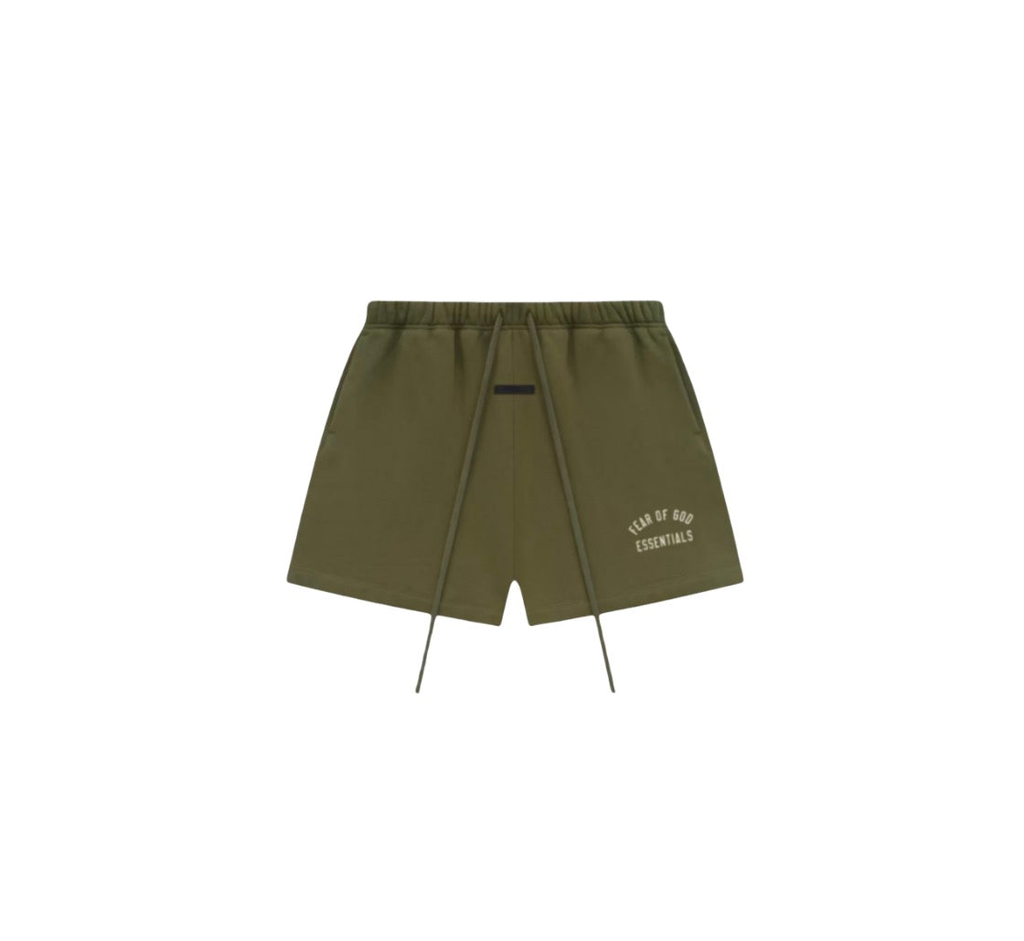 Essentials Fear Of God FW24 Military Green Shorts